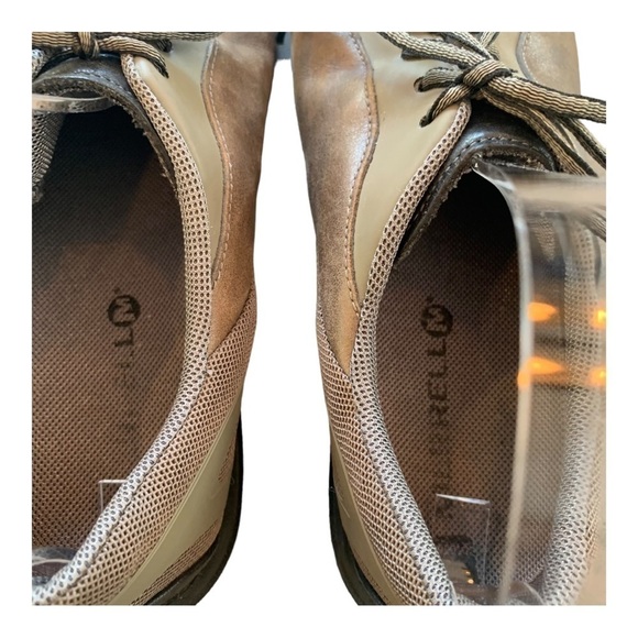 Merrell sz 10 Enlighten Shine Brown Leather Hiking Walking Shoes Ladies' - Picture 6 of 11